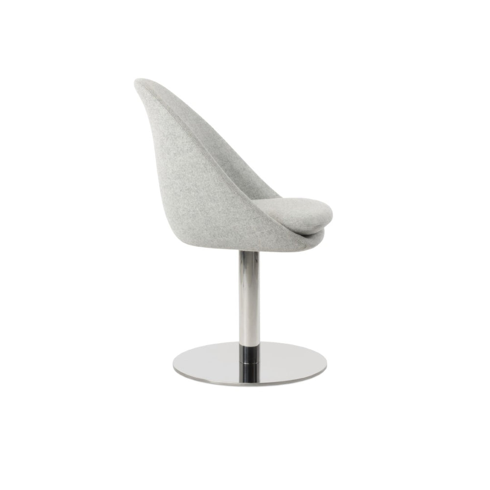 Soho Concept Avanos Round Swivel Chair In Premium Camira Wool Fabric - 10-year Guarantee, Elegant & Durable Design Dark Grey  Soho-concept-dining-chair-00962