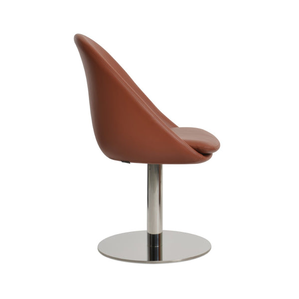 Soho Concept Avanos Round Swivel Chair - Stylish Leatherette Dining Chair With 2-year Guarantee, Modern Design Fr Cinnamon  Soho-concept-dining-chair-00956