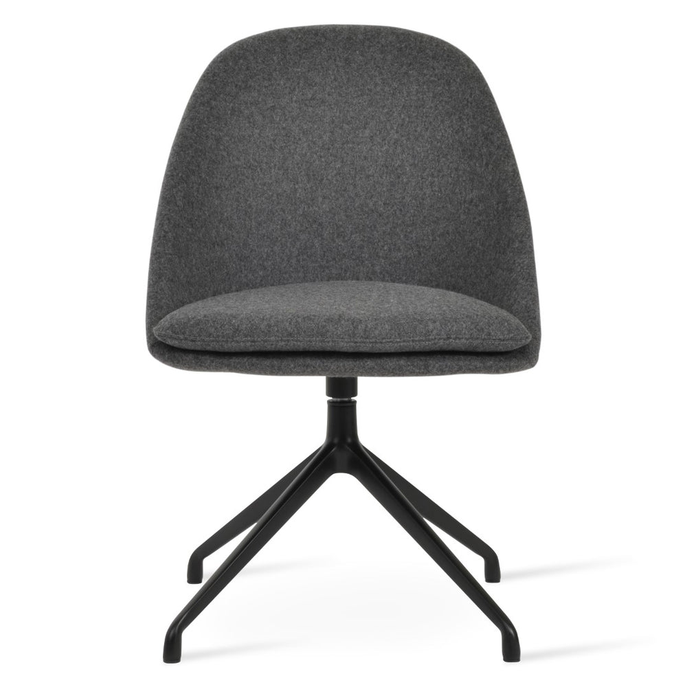 Soho Concept Avanos Spider Swivel Chair In Premium Camira Blazer Wool - 10-year Guarantee, Stylish & Durable Black,Dark Grey  Soho-concept-dining-chair-00986