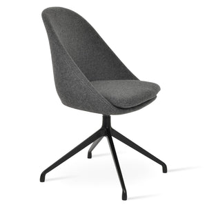 Soho Concept Avanos Spider Swivel Chair In Premium Camira Blazer Wool - 10-year Guarantee, Stylish & Durable Black,Dark Grey  Soho-concept-dining-chair-00986
