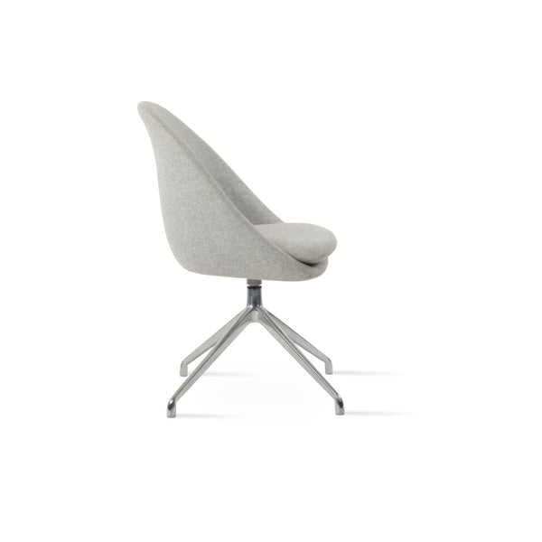 Soho Concept Avanos Spider Swivel Chair In Premium Camira Blazer Wool - 10-year Guarantee, Stylish & Durable Silver  Soho-concept-dining-chair-00969