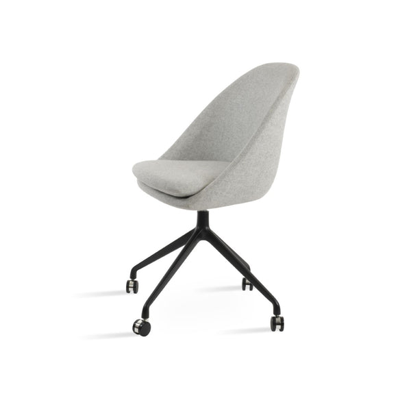 Soho Concept Avanos Spider Swivel Chair In Premium Camira Blazer Wool - 10-year Guarantee, Stylish & Durable Black,Silver  Soho-concept-dining-chair-00967