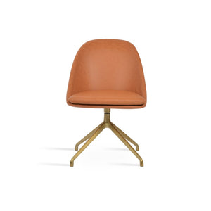 Soho Concept Avanos Spider Swivel Chair - Modern Leatherette Dining Chair With 2-year Guarantee & Stylish Finish Brass  Soho-concept-dining-chair-00975