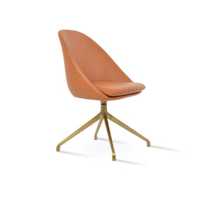 Soho Concept Avanos Spider Swivel Chair - Modern Leatherette Dining Chair With 2-year Guarantee & Stylish Finish Brass  Soho-concept-dining-chair-00975