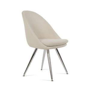 Soho Concept Avanos Star Dining Chair - Customizable Steel Bases, Luxurious Upholstery & 10-year Guarantee! Chrome,White  Soho-concept-dining-chair-01012