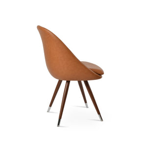 Soho Concept Avanos Star Dining Chair - Modern Elegance With Soft Leatherette, 2-year Guarantee & Stylish Base Walnut  Soho-concept-dining-chair-01007