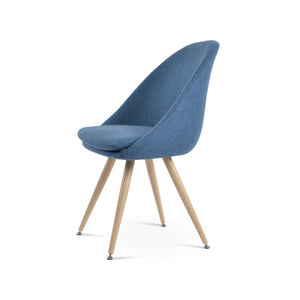 Soho Concept Avanos Star Dining Chair In Camira Blazer Wool - 10-year Guarantee, Stylish Chrome Base & Durable Design Natural,Blue  Soho-concept-dining-chair-01005