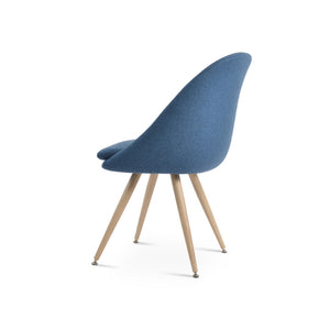 Soho Concept Avanos Star Dining Chair In Camira Blazer Wool - 10-year Guarantee, Stylish Chrome Base & Durable Design Natural,Blue  Soho-concept-dining-chair-01005