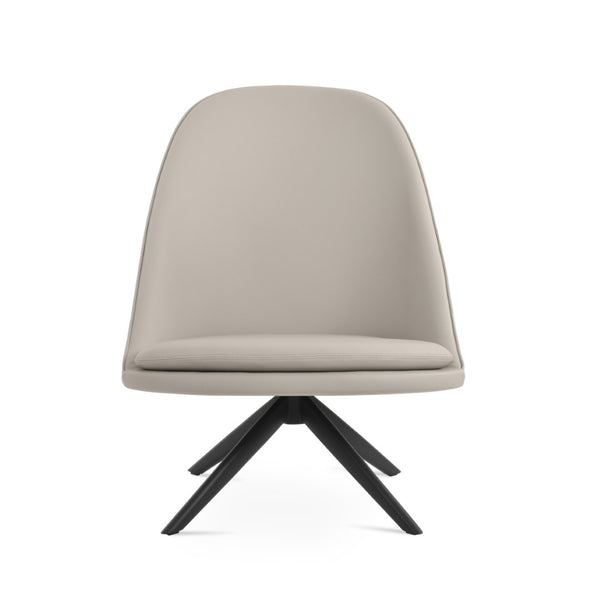 Soho Concept Avanos Sword Lounge Swivel Chair - Elegant Leatherette, Durable Steel Base, 2-year Guarantee, 350 Lbs Capacity Black,Light Grey  Soho-concept-dining-chair-12776