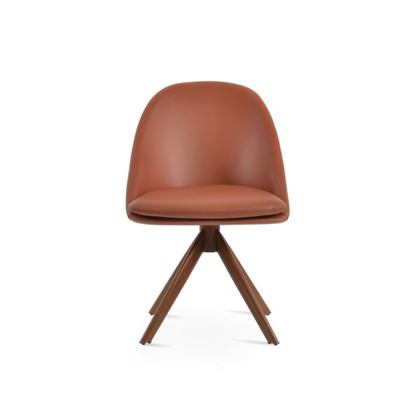 Soho Concept Avanos Sword Dining Swivel Chair - Stylish Leatherette Comfort With Memory Feature & 2-year Guarantee Walnut  Soho-concept-dining-chair-01052