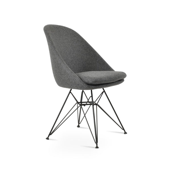 Soho Concept Avanos Mw Dining Chair In Camira Blazer Wool - Elegant, Durable, Memory Swivel, 10-year Guarantee Black,Dark Grey  Soho-concept-dining-chair-01063