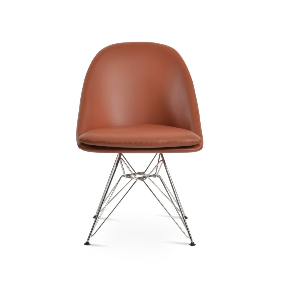 Soho Concept Avanos Star Dining Chair - Modern Elegance With Soft Leatherette, 2-year Guarantee & Stylish Base Chrome  Soho-concept-dining-chair-01065
