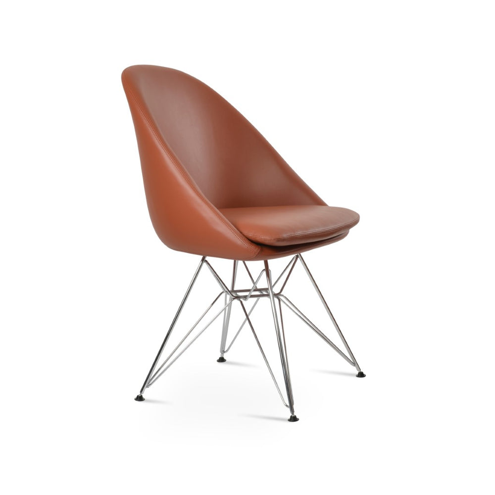 Soho Concept Avanos Star Dining Chair - Modern Elegance With Soft Leatherette, 2-year Guarantee & Stylish Base Chrome  Soho-concept-dining-chair-01065