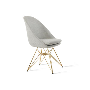 Soho Concept Avanos 4 Star Chair - Premium Wool Fabric Dining Chair With 10-year Guarantee & Stylish Finish Options Gold,Silver  Soho-concept-dining-chair-01061