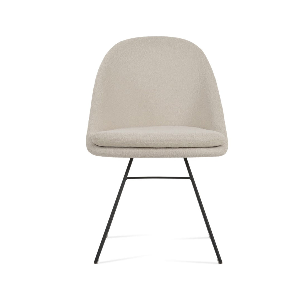Soho Concept Avanos Wire Dining Chair: Stylish Chrome Base, Premium Fabric Options, 10-year Guarantee, 300 Lbs Support Black,White  Soho-concept-dining-chair-01078