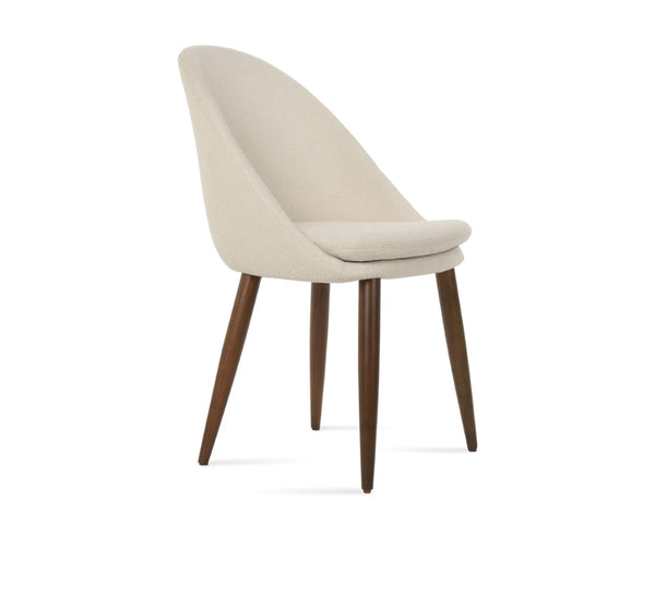 Soho Concept Avanos Wood Lounge Dining Chair - Solid Beech, Plush Upholstery, 10-year Guarantee, Stylish Comfort Walnut,White  Soho-concept-dining-chair-01086