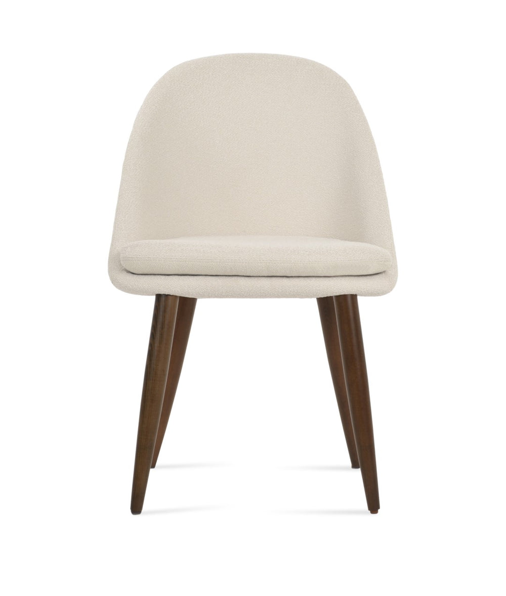 Soho Concept Avanos Wood Lounge Dining Chair - Solid Beech, Plush Upholstery, 10-year Guarantee, Stylish Comfort Walnut,White  Soho-concept-dining-chair-01086