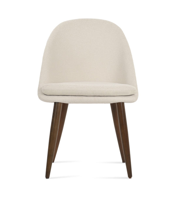 Soho Concept Avanos Wood Lounge Dining Chair - Solid Beech, Plush Upholstery, 10-year Guarantee, Stylish Comfort Walnut,White  Soho-concept-dining-chair-01086