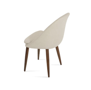 Soho Concept Avanos Wood Lounge Dining Chair - Solid Beech, Plush Upholstery, 10-year Guarantee, Stylish Comfort Walnut,White  Soho-concept-dining-chair-01086