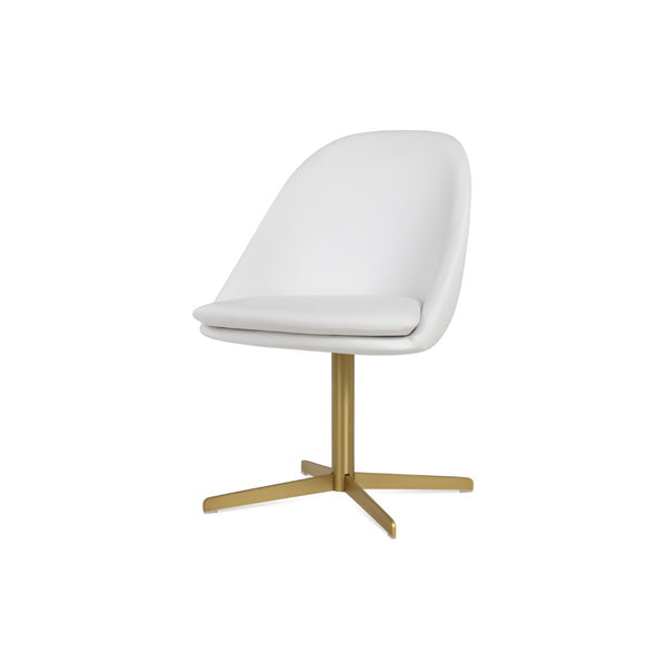 Soho Concept Avanos 4 Star Chair - Stylish Leatherette Dining Chair With Gold Finish, 2-year Guarantee, Durable Design Gold,White  Soho-concept-dining-chair-00845