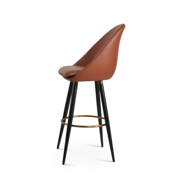 Soho Concept Avanos Ana Barstools & Counterstools - Modern Leatherette Design, 2-year Guarantee, Chrome Finish Black,Brass  Soho-concept-dining-chair-10463