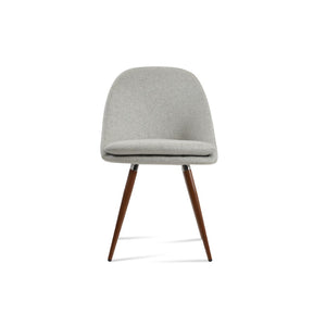 Soho Concept Avanos Ana Chair - Stylish Dining Chair In Camira Blazer Wool, 10-year Guarantee, Chrome Base Walnut,Chrome,Silver  Soho-concept-dining-chair-00856