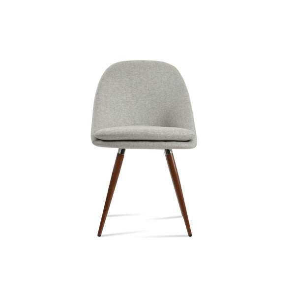 Soho Concept Avanos Ana Chair - Stylish Dining Chair In Camira Blazer Wool, 10-year Guarantee, Chrome Base Walnut,Chrome,Silver  Soho-concept-dining-chair-00856
