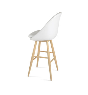 Soho Concept Avanos Baba Barstools & Counterstools - Elegant Solid Wood With Leatherette, 2-year Guarantee! Natural,White  Soho-concept-dining-chair-07430