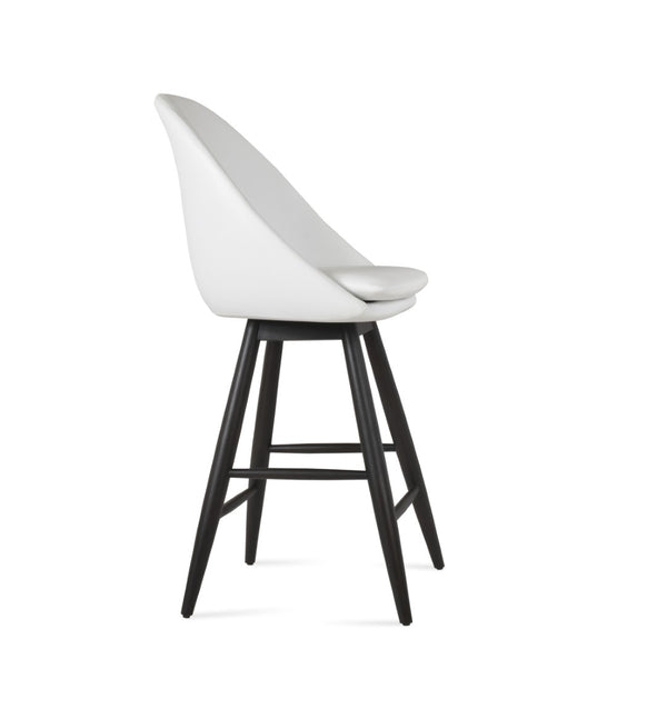 Soho Concept Avanos Baba Barstools & Counterstools - Elegant Solid Wood With Leatherette, 2-year Guarantee! White  Soho-concept-dining-chair-10467