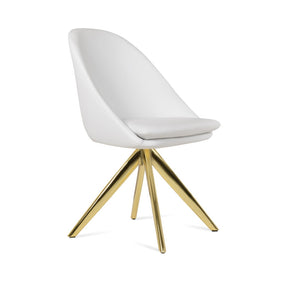 Soho Concept Avanos Mw Dining Chair - Modern Leatherette Design, Memory Swivel & 2-year Guarantee, 300 Lb Capacity White  Soho-concept-dining-chair-00906