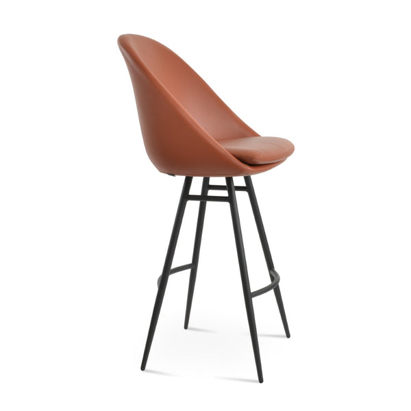 Soho Concept Avanos Galata Barstools & Counterstools - Durable Leatherette, Metal Frame, 2-year Guarantee, Stylish! Black Steel Tubular Legs Soho-concept-dining-chair-10469