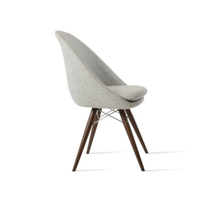 Soho Concept Avanos Mw Dining Chair In Camira Blazer Wool - Elegant, Durable, Memory Swivel, 10-year Guarantee Walnut,Silver  Soho-concept-dining-chair-00907