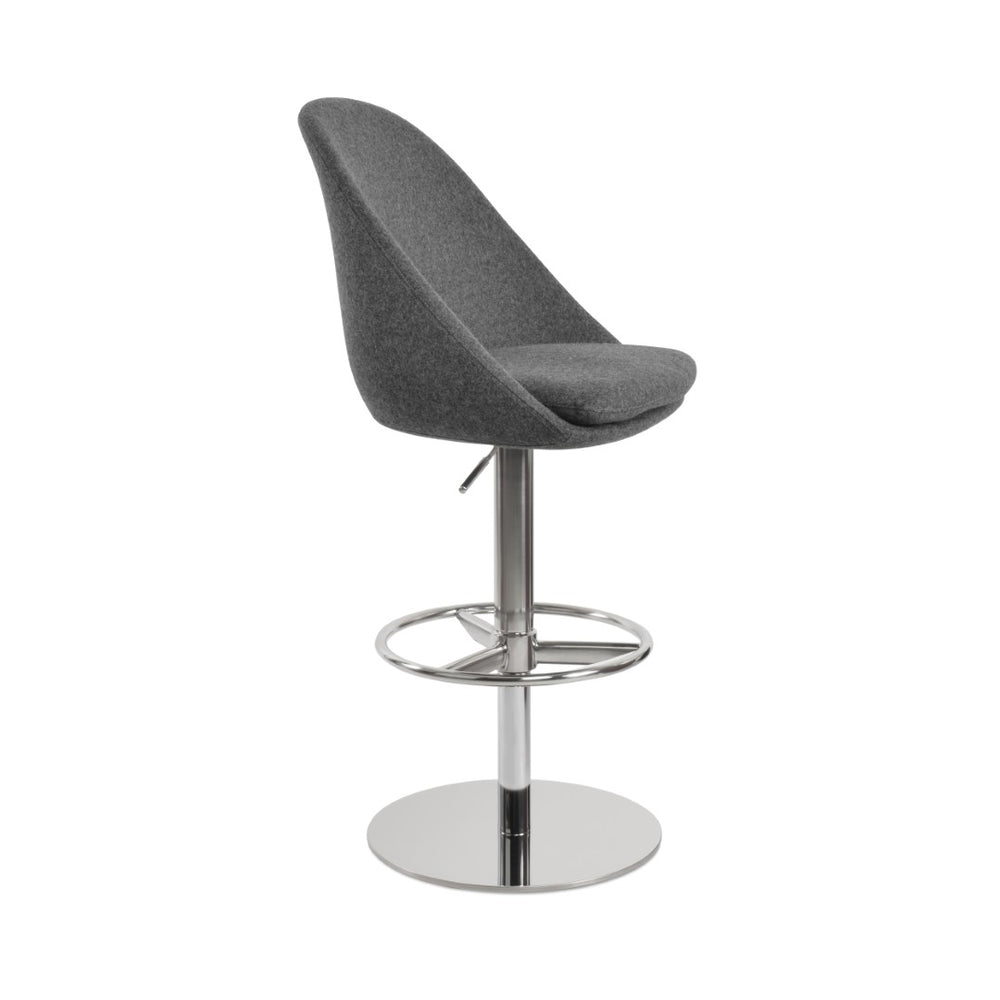 Soho Concept Avanos Adjustable Piston Barstools In Premium Camira Blazer Wool - 10-year Guarantee, Durable Design Dark Grey  Soho-concept-dining-chair-10471