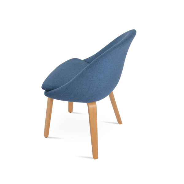 Soho Concept Avanos Plywood Dining Chair With Camira Blazer Wool Fabric - Stylish & Durable, 10-year Guarantee! Natural,Blue  Soho-concept-dining-chair-00931