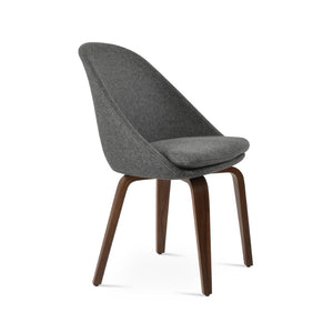 Soho Concept Avanos Plywood Dining Chair With Camira Blazer Wool Fabric - Stylish & Durable, 10-year Guarantee! Walnut,Dark Grey  Soho-concept-dining-chair-00926