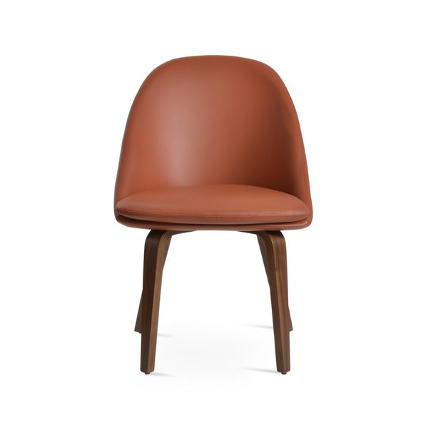 Soho Concept Avanos Plywood Dining Chair - Durable Leatherette, Contemporary Design, 2-year Guarantee, 300 Lbs Capacity Walnut  Soho-concept-dining-chair-00927