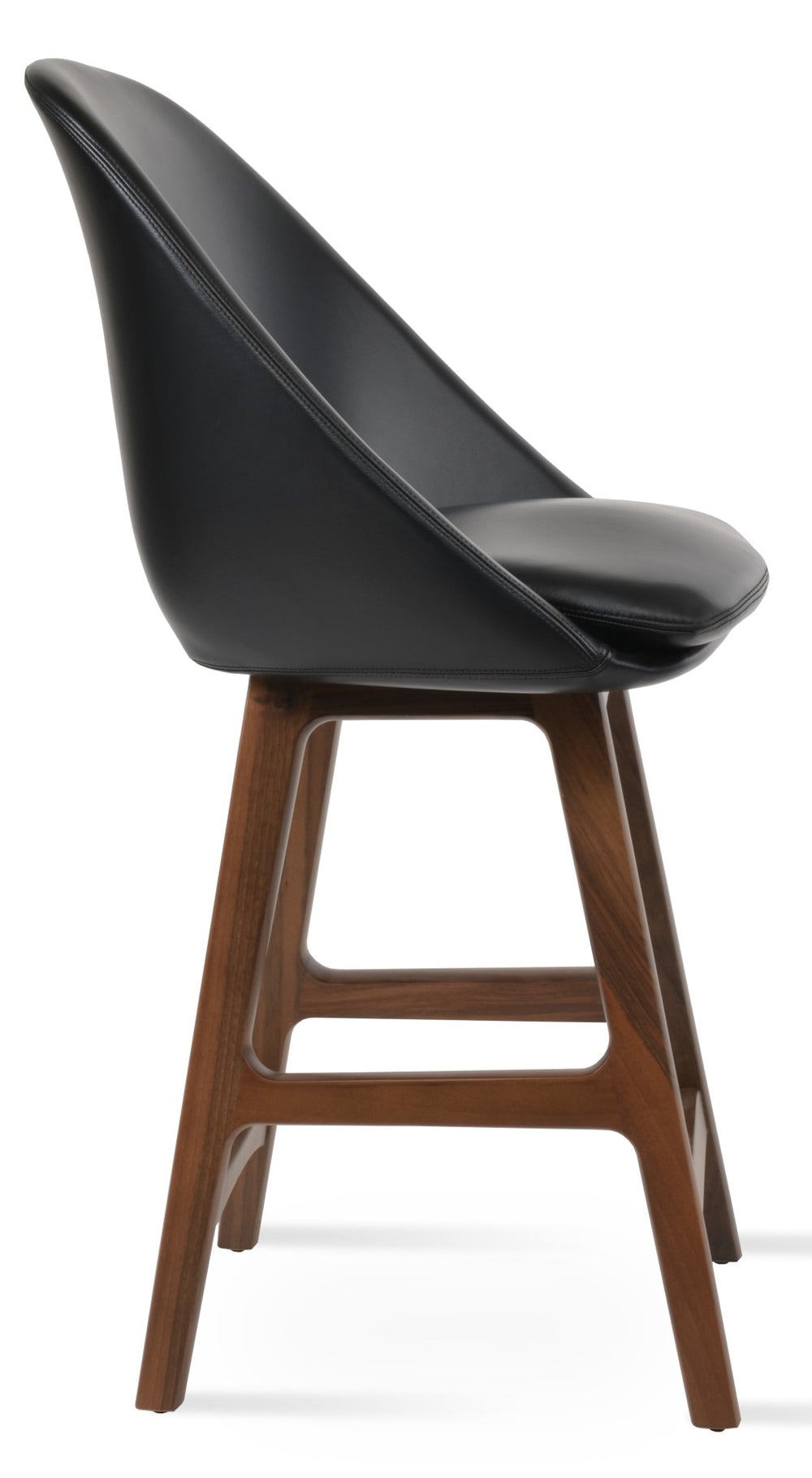 Soho Concept Avanos Solid Wood Barstools & Counterstools In Luxurious Fabrics - 10-year Guarantee, 300 Lb Capacity Walnut,Black  Soho-concept-dining-chair-10479