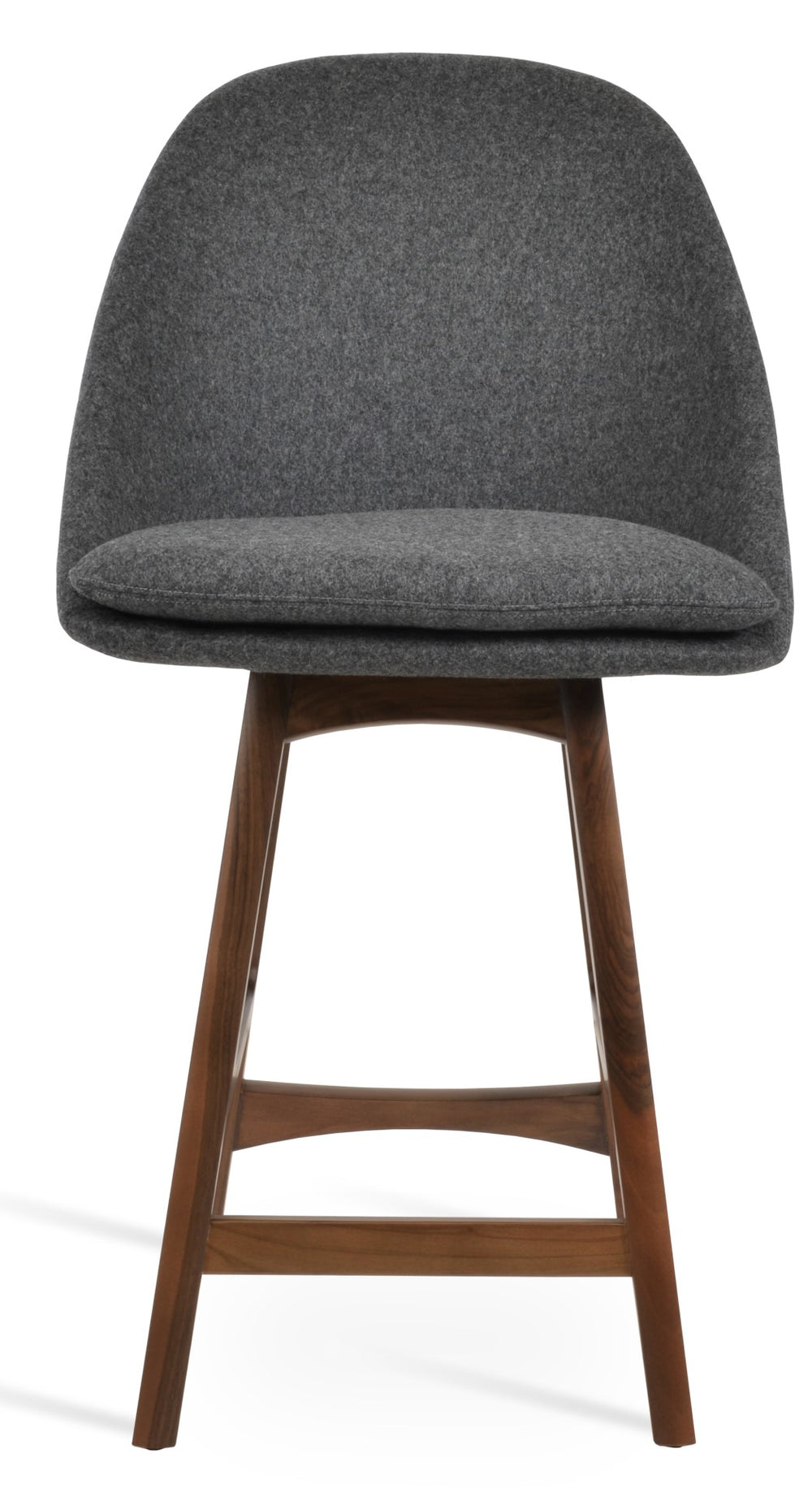 Soho Concept Avanos Premium Wood Barstools & Counterstools - Stylish Wool Upholstery, 10-year Guarantee, Walnut Finish Walnut,Dark Grey  Soho-concept-dining-chair-10478