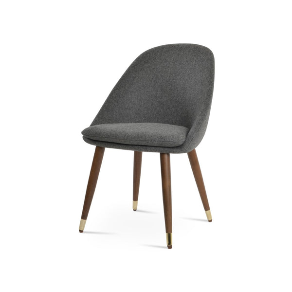 Soho Concept Avanos Ptr-wood Dining Chair In Camira Blazer Wool - Luxurious Design With 10-year Guarantee! Dark Grey,Walnut,Gold  Soho-concept-dining-chair-00943