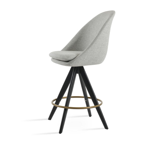 Soho Concept Avanos Pyramid-mw Barstools & Counterstools In Luxurious Wool Fabric - 10-year Guarantee & Style! Black,Brass,Silver  Soho-concept-dining-chair-10485