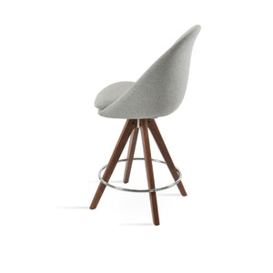 Soho Concept Avanos Pyramid Barstools & Counterstools - Durable Camira Blazer Wool, 10-year Guarantee, Chic Design Silver  Soho-concept-dining-chair-07437