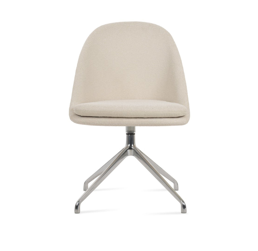 Soho Concept Avanos Spider Swivel Chair - Stylish Dining With Durable Camira Fabrics & 10-year Guarantee Options White  Soho-concept-dining-chair-00990
