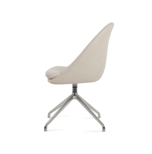 Soho Concept Avanos Spider Swivel Chair - Stylish Dining With Durable Camira Fabrics & 10-year Guarantee Options White  Soho-concept-dining-chair-00990