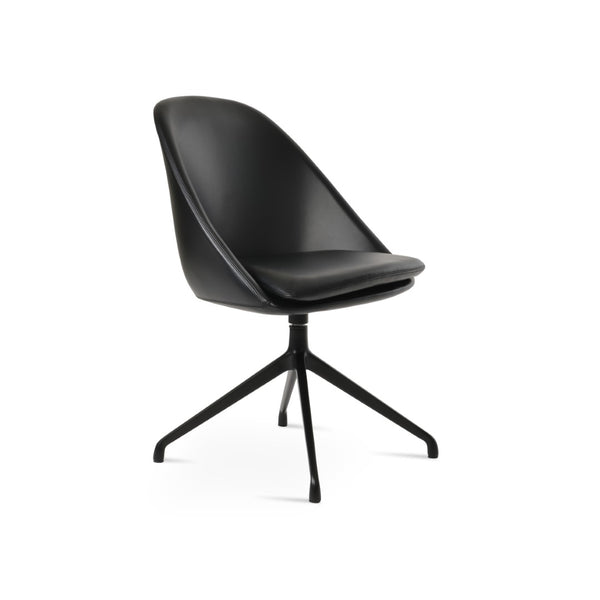 Soho Concept Avanos Spider Swivel Chair - Modern Leatherette Dining Chair With 2-year Guarantee & Stylish Finish Black  Soho-concept-dining-chair-00982