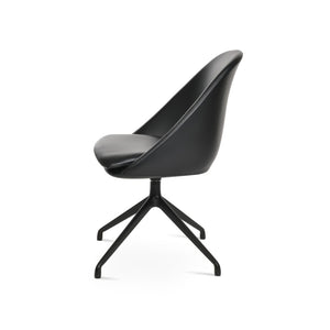 Soho Concept Avanos Spider Swivel Chair - Modern Leatherette Dining Chair With 2-year Guarantee & Stylish Finish Black  Soho-concept-dining-chair-00982