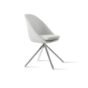 Soho Concept Avanos Stick Swivel Chair - Stylish Camira Blazer Wool, Durable Design, 10-year Guarantee, Brass Finish Chrome,Silver Steel Tube Soho-concept-dining-chair-01027