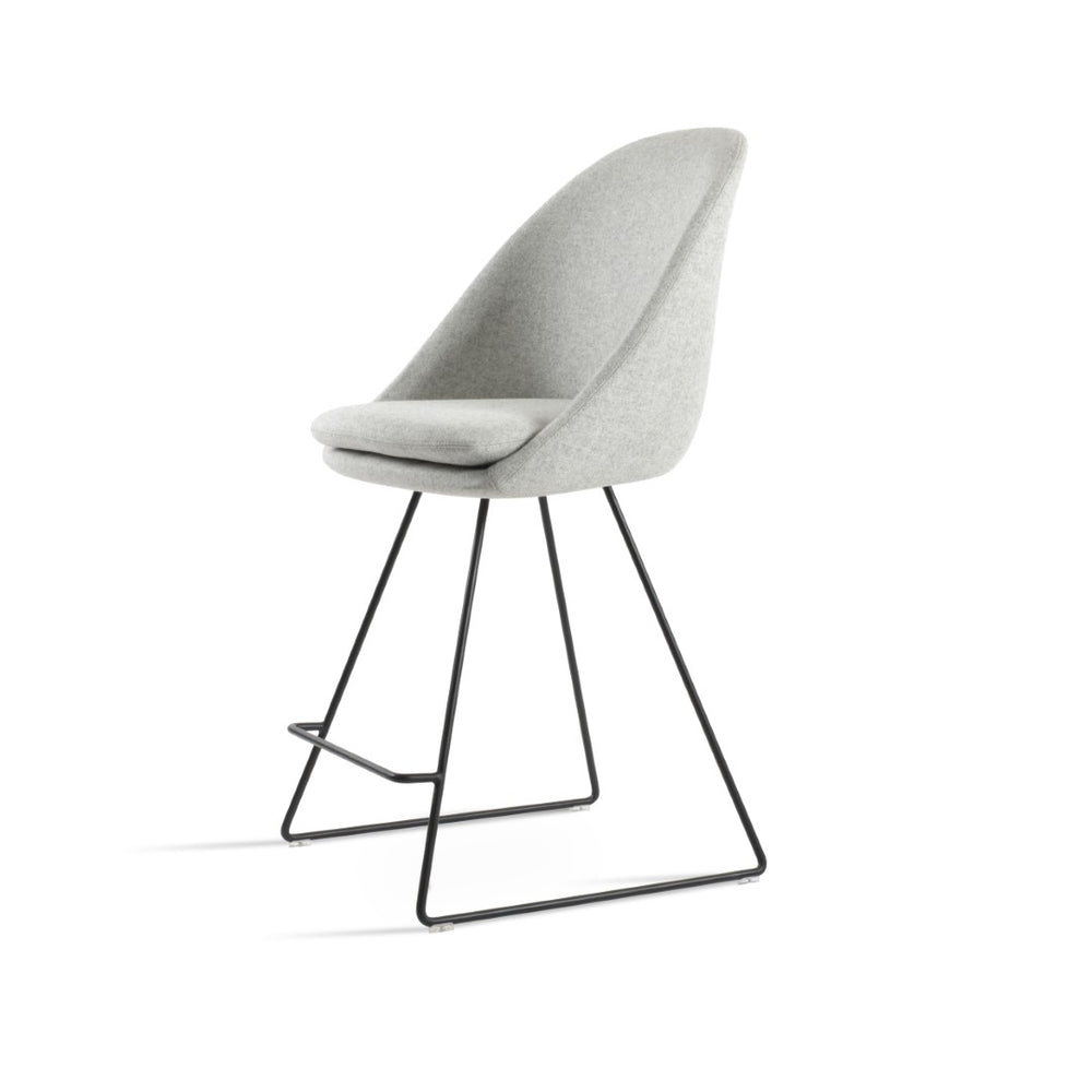 Soho Concept Avanos Wire Barstools & Counterstools - Stylish Camira Blazer Wool Fabric, 10-year Guarantee! Black,Silver  Soho-concept-dining-chair-10489