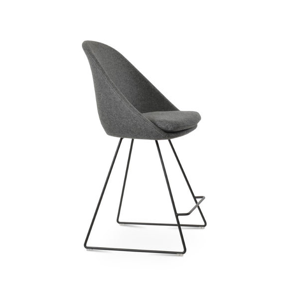 Soho Concept Avanos Wire Barstools & Counterstools - Stylish Camira Blazer Wool Fabric, 10-year Guarantee! Black,Silver  Soho-concept-dining-chair-10488