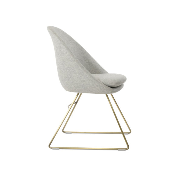Soho Concept Avanos Wire Dining Chair In Camira Blazer Wool - Stylish Chrome Base, 10-year Guarantee & Durability Silver  Soho-concept-dining-chair-01076