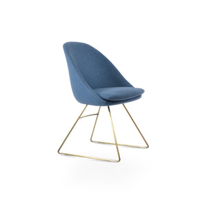 Soho Concept Avanos Wire Dining Chair In Camira Blazer Wool - Stylish Chrome Base, 10-year Guarantee & Durability Gold,Blue  Soho-concept-dining-chair-01072